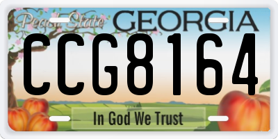 GA license plate CCG8164