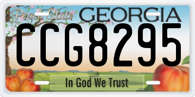 GA license plate CCG8295