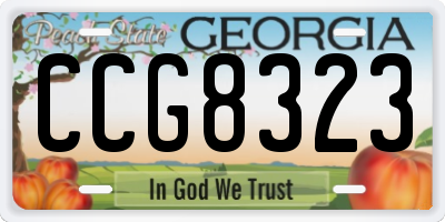 GA license plate CCG8323