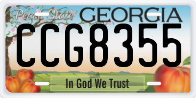 GA license plate CCG8355