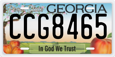 GA license plate CCG8465