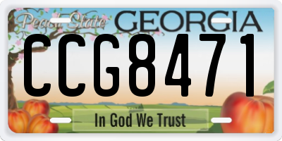 GA license plate CCG8471