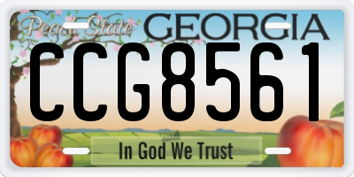 GA license plate CCG8561