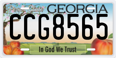 GA license plate CCG8565