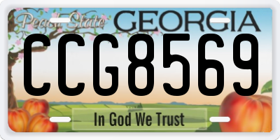 GA license plate CCG8569