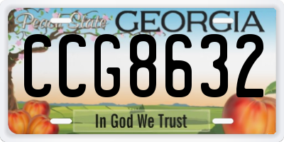 GA license plate CCG8632