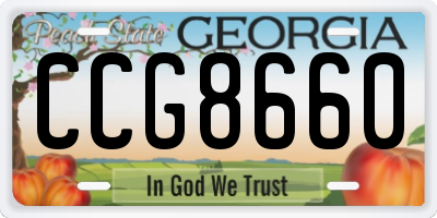 GA license plate CCG8660