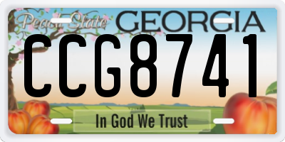 GA license plate CCG8741