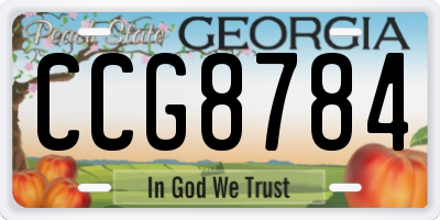 GA license plate CCG8784