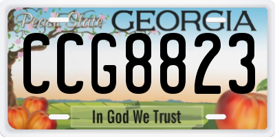 GA license plate CCG8823