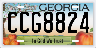 GA license plate CCG8824