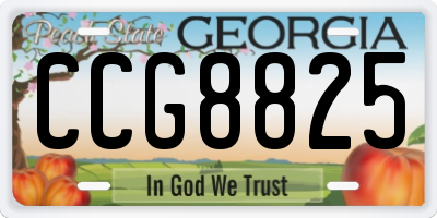 GA license plate CCG8825