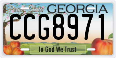GA license plate CCG8971