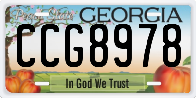 GA license plate CCG8978