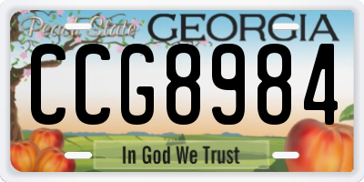 GA license plate CCG8984