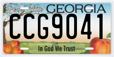 GA license plate CCG9041