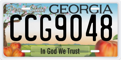 GA license plate CCG9048