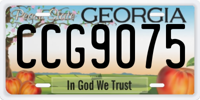 GA license plate CCG9075