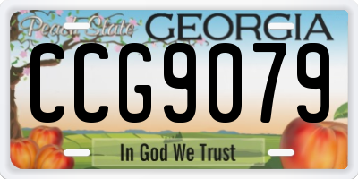 GA license plate CCG9079