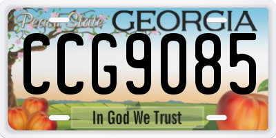 GA license plate CCG9085