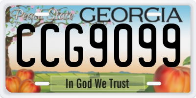 GA license plate CCG9099