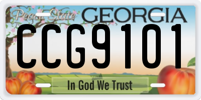GA license plate CCG9101