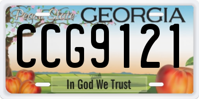 GA license plate CCG9121