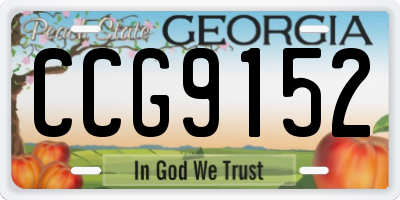 GA license plate CCG9152