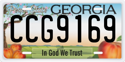 GA license plate CCG9169