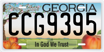 GA license plate CCG9395