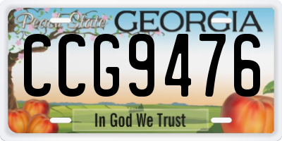 GA license plate CCG9476