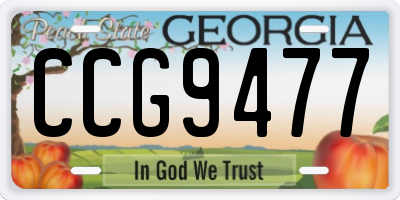 GA license plate CCG9477