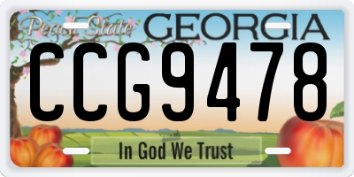 GA license plate CCG9478