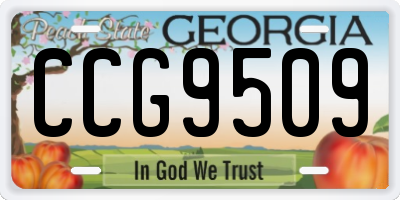 GA license plate CCG9509
