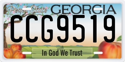 GA license plate CCG9519