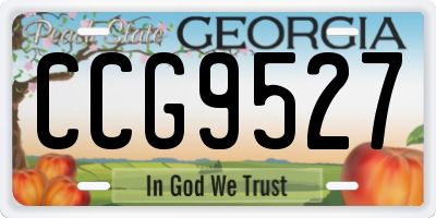 GA license plate CCG9527