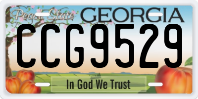 GA license plate CCG9529