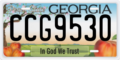GA license plate CCG9530