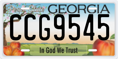 GA license plate CCG9545