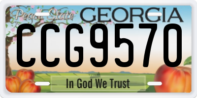GA license plate CCG9570
