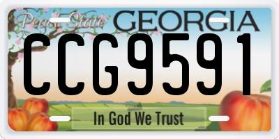 GA license plate CCG9591