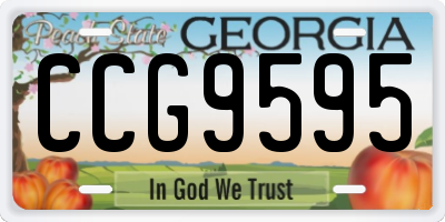 GA license plate CCG9595