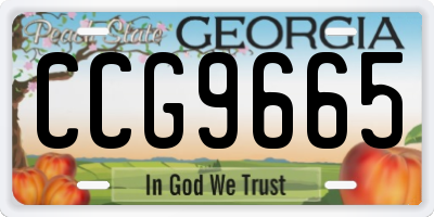 GA license plate CCG9665