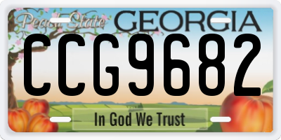 GA license plate CCG9682