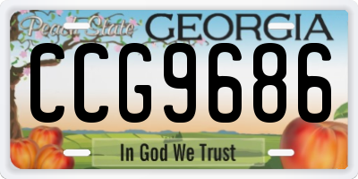 GA license plate CCG9686