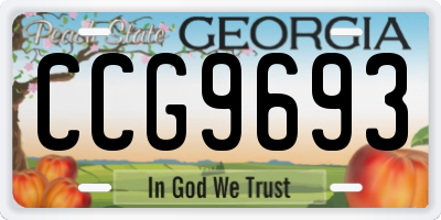 GA license plate CCG9693