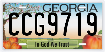 GA license plate CCG9719