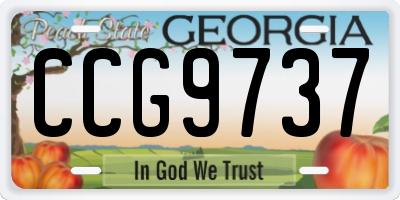 GA license plate CCG9737