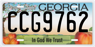 GA license plate CCG9762