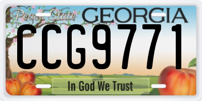 GA license plate CCG9771